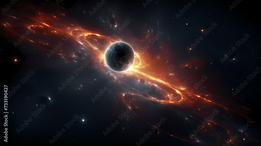 Cosmic illustration showing vibrant cosmic background Cosmic illustration showing vibrant cosmic background