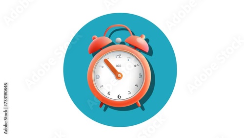 Alarm Clock Icon of nice animated for your videos easy to use with Transparent Background