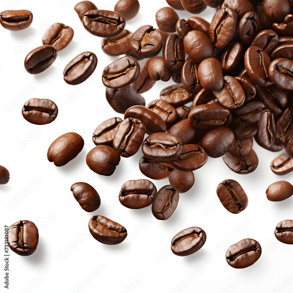 coffee beans isolated on white background coffee beans isolated on white background