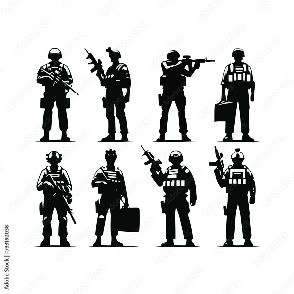 Naklejka premium silhouettes Vector collection white background