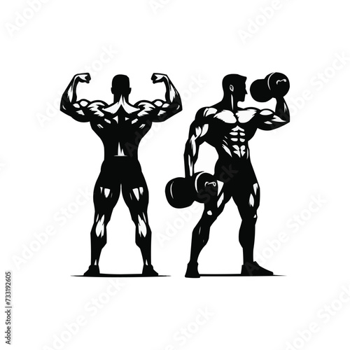 silhouettes Vector collection white background