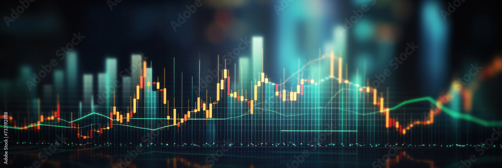Graph and chart investmentgrowth of Stock market or forex trading. Graph and chart investmentgrowth of Stock market or forex trading.