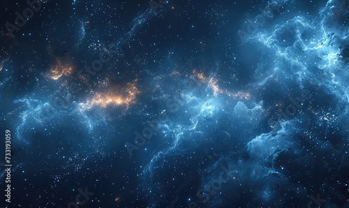 ultramarine galaxy of stars, outer space textures with sparkly stars in dark night skies backdrop as a digital background with ultra realistic cinematic lighting photo