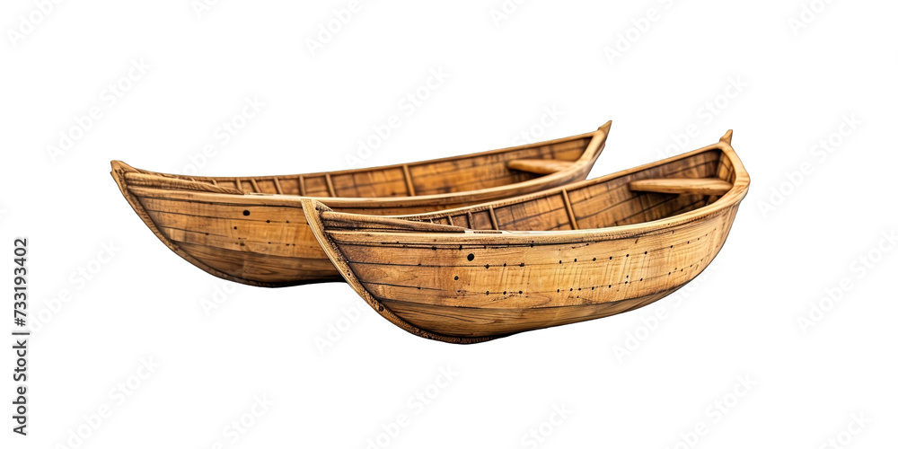 Wooden Boats Isolated Wooden Boats Isolated