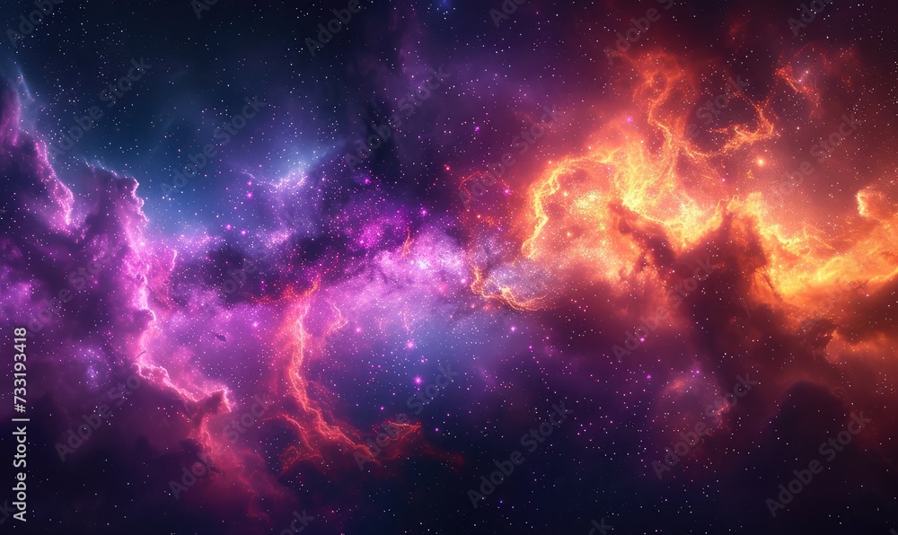 Fototapeta premium Colorful space galaxy cloud nebula. Stary night cosmos. Universe science astronomy. Supernova background wallpaper