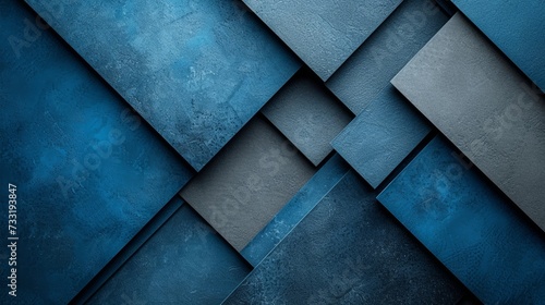 Sparse geometric arrangements in shades of blue and gray convey a sense of order and efficiency