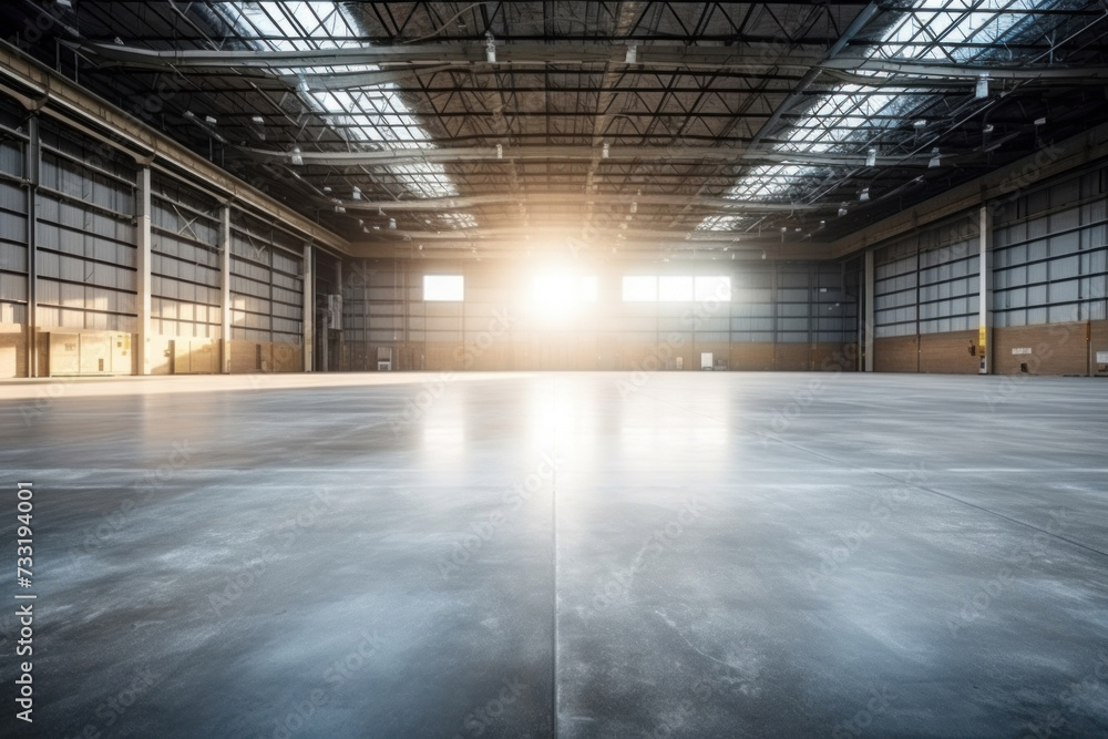 Modern factory, warehouse, shop or store, space on concrete floor for industrial. Modern factory, warehouse, shop or store, space on concrete floor for industrial.