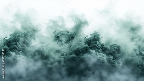 A green toxic smoke isolated on a white background. The smoke looks like a poisonous gas, spreading and infecting everything it touches. 