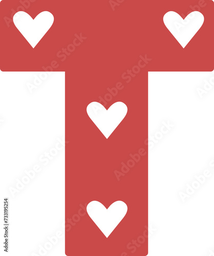 heat uppercase letter t