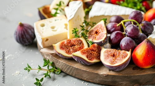 Cheese served with figs. Generative AI