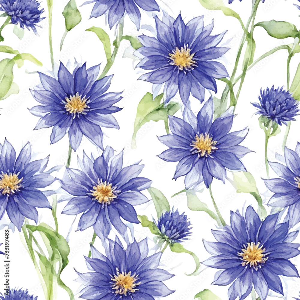 Watercolor flower seamless pattern Watercolor flower seamless pattern
