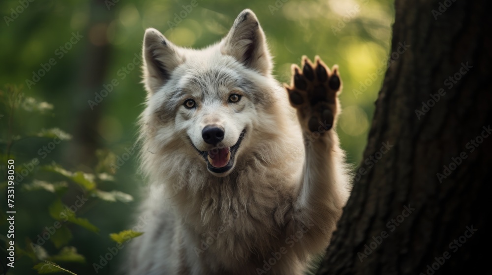 Happy wolf pleased to welcome you.