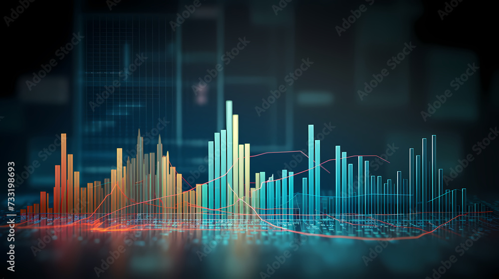Stock market chart line concept, business chart on stock market background Stock market chart line concept, business chart on stock market background