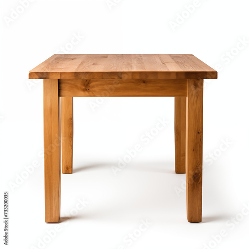 wooden table isolated on white