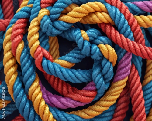 Vibrant Rope Background Illustration: Colorful Wild Rope Design