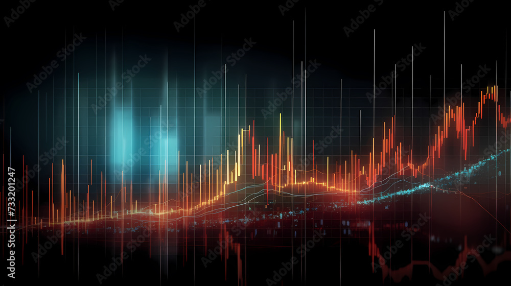custom made wallpaper toronto digitalStock market chart line concept, business chart on stock market background
