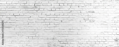 Panoramic background of wide white brick wall texture. Home or office design backdrop  Generative AI 