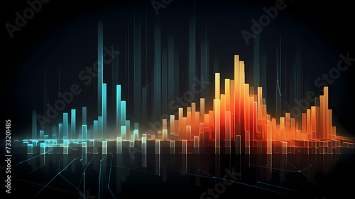 Stock market chart line concept, business chart on stock market background © Derby
