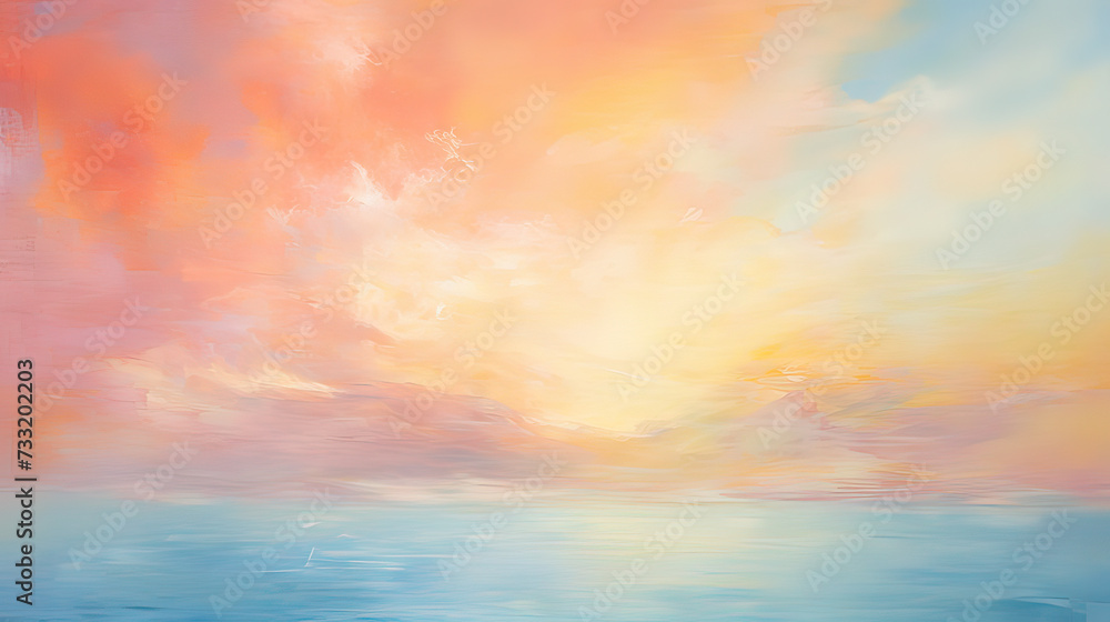 Expansive Sunset Horizon Abstraction Background Ai Generative