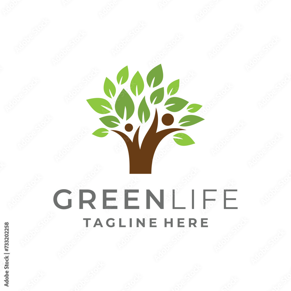 Obraz premium Tree logo vector