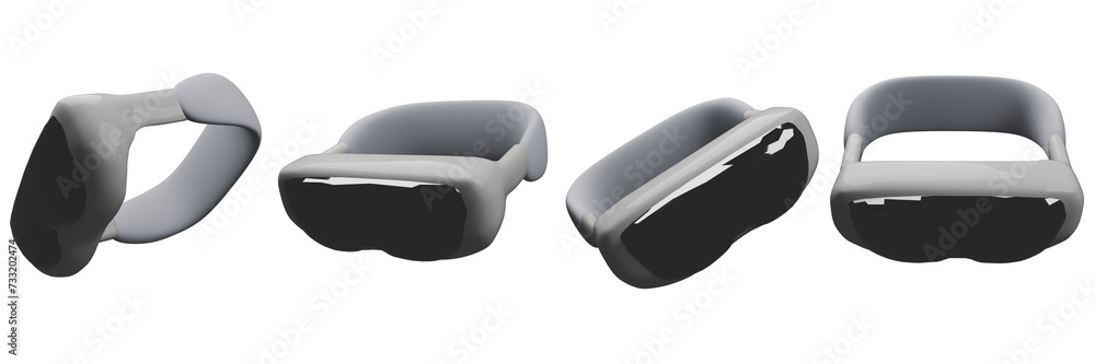 3d rendering white virtual reality Metaverse 3d rendering white virtual reality Metaverse