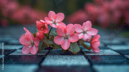 Bukiet różowych kwiatów na stole szachowym