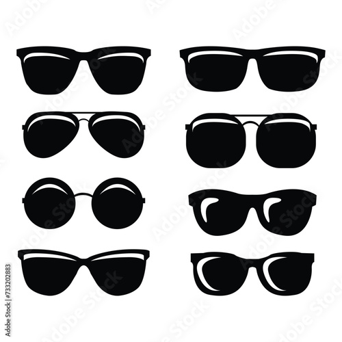 Creative sunglasses icon vector art illustration.