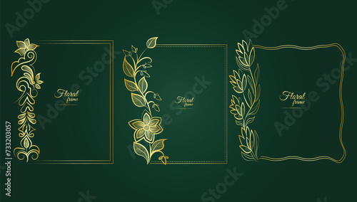 Flower Decorative Gold Frames And Borders Floral frame
