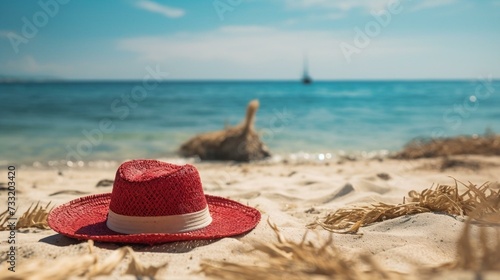 Simple clean and nice sea  hat on beach