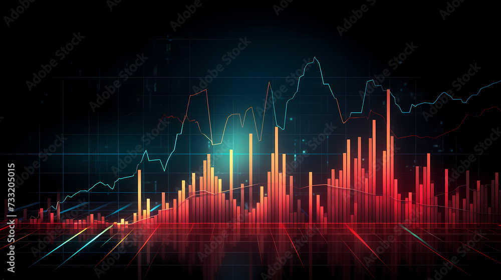 Stock market abstract background, economic and infographic concept