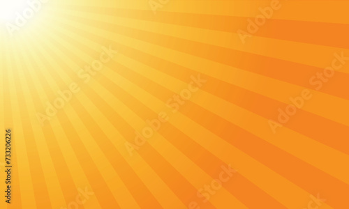 orange sunburst background. summer radial rays background pattern
