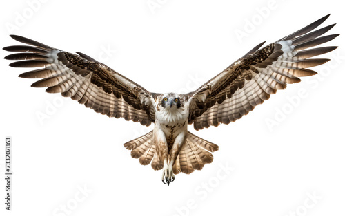 Osprey in Flight Isolated on Transparent Background PNG.