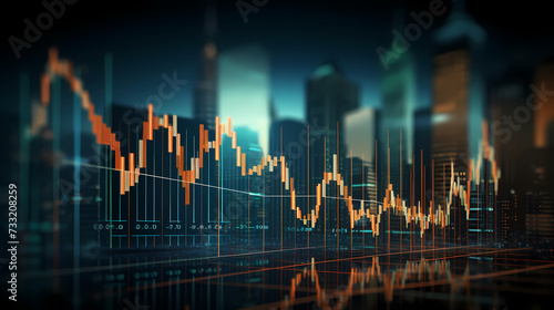 Stock market abstract background, economic and infographic concept © Derby