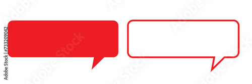  Black and white speech bubbles,  quotes box, text box, talk, chat box icon, conversation. Rectangle dialogue frame icon and speech bubble set in two styles isolated on white background.
