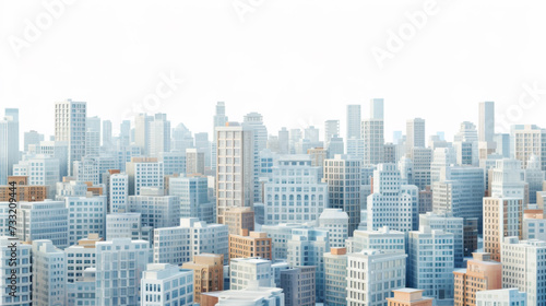 Flat city with many buildings. © imlane