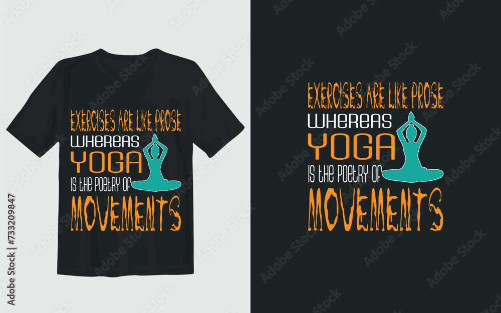 Fototapeta premium Yoga T-shirt Design.