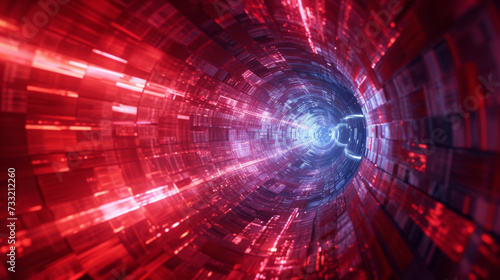 Wallpaper Mural A abstract image showing a red light tunnel in the sky. Torontodigital.ca