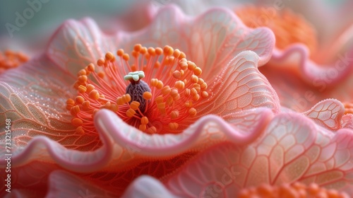 Bliski widok różowego kwiatu