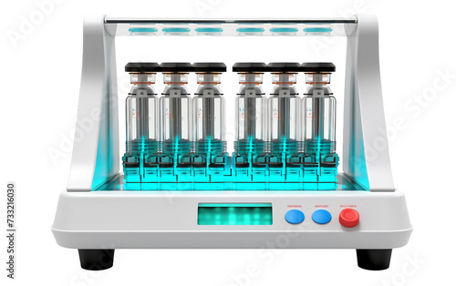 PCR Machine Utilizing Reaction Tubes Isolated on Transparent Background PNG. photo