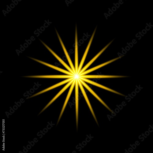Star with flare light