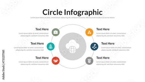 Circle infographic presentation layout. fully editable.