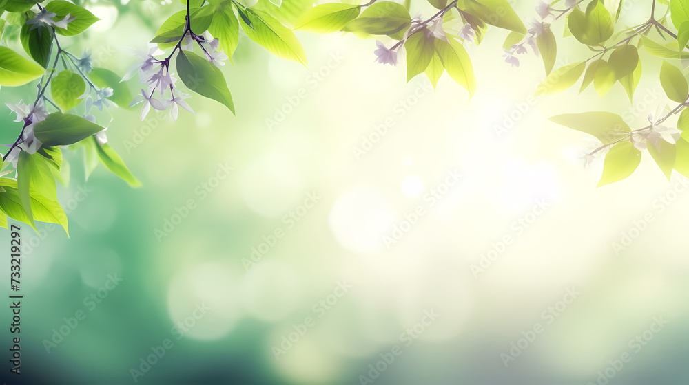 Spring season, vibrant green background Spring season, vibrant green background