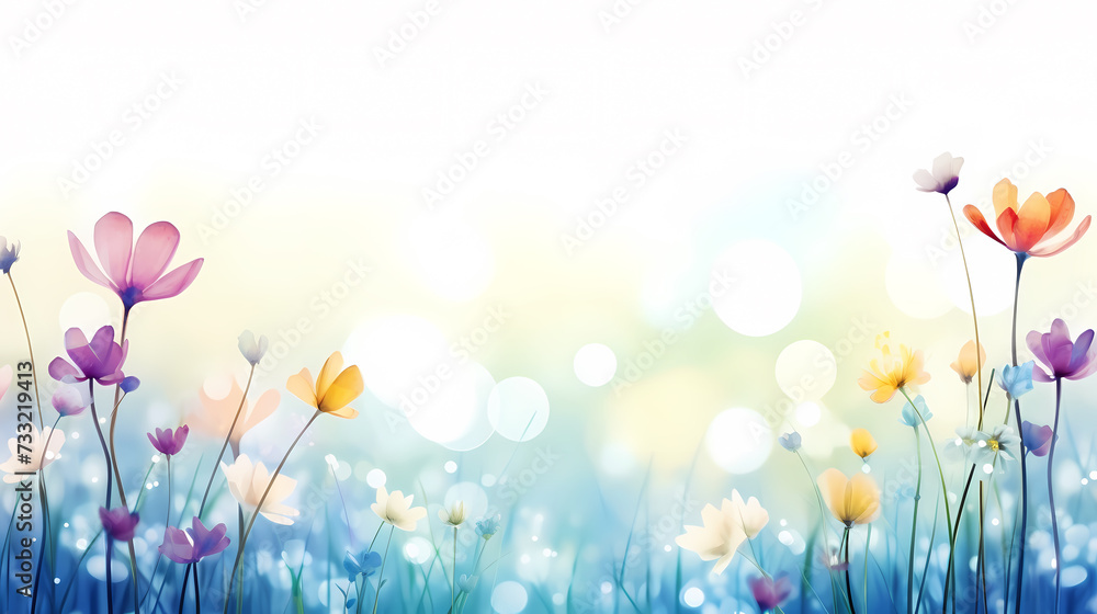 Obraz premium Green leaves eco friendly background with copy space for text