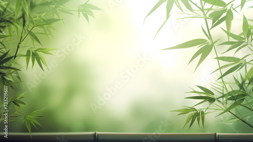 Green leaves eco friendly background with copy space for text