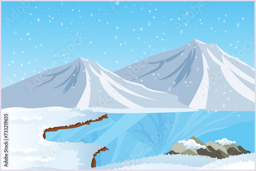 Four seasons concept. Colored flat vector illustration isolated.