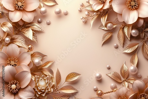 pink background with flowers © Glce