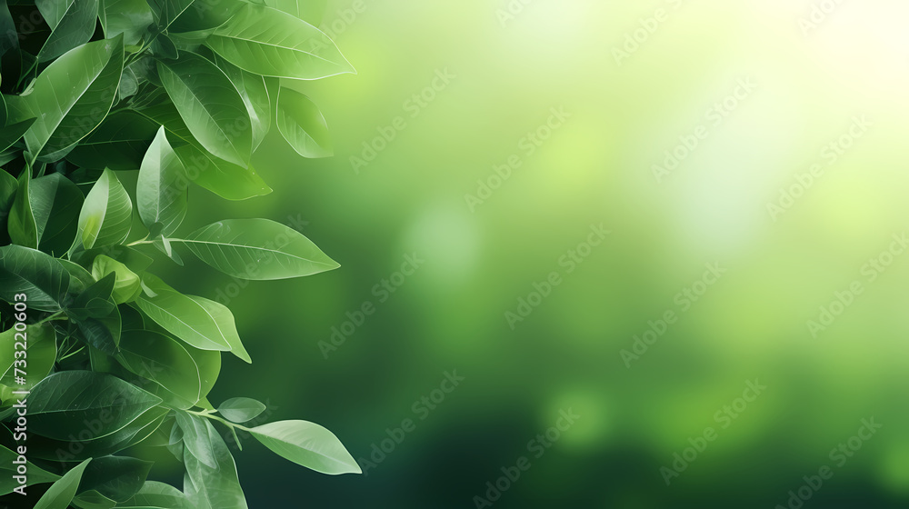 Green leaves eco friendly background with copy space for text Green leaves eco friendly background with copy space for text