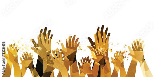 Human hands clapping. Applaud hands. Vector illustration.
