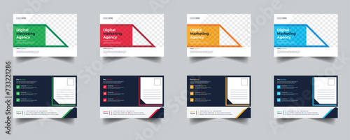 Modern Creative Corporate Post Card Template, Vector Template for Opening Invitation Editable, Professional Business Postcard Design, Event Card Design, Invitation Design, Direct Mail EDDM Template