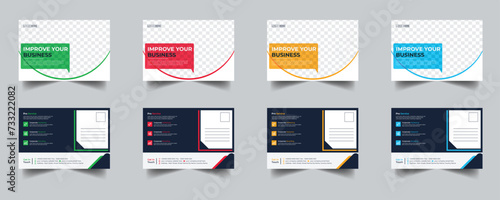 Modern Creative Corporate Post Card Template, Vector Template for Opening Invitation Editable, Professional Business Postcard Design, Event Card Design, Invitation Design, Direct Mail EDDM Template
